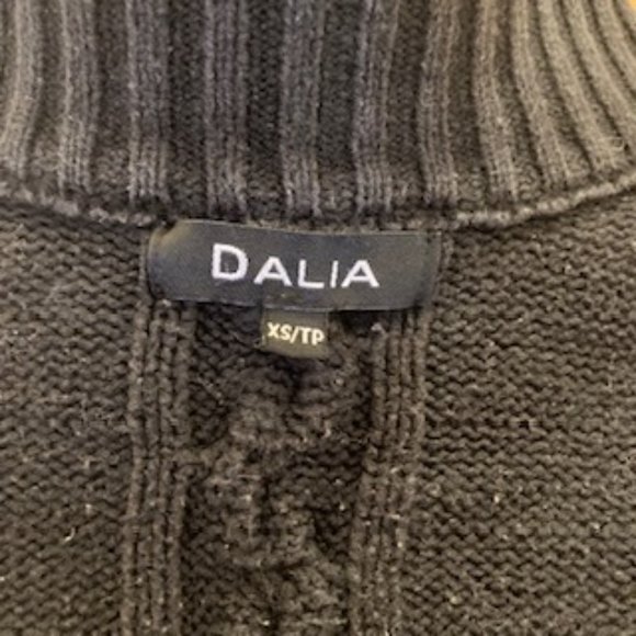 Black Dalia Cable Knit Button Up Sweater - Picture 8 of 8